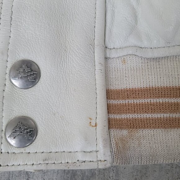 VINTAGE AVIREX New York leather Varsity Jacket Hip Hop 1990s US MEN'S Size 6XL - Picture 7 of 14